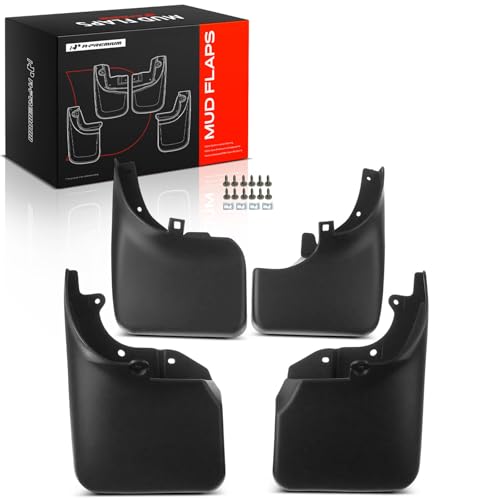 Image of A-Premium Mud Flaps Compatible with Toyota Land Cruiser 1990-1997 Sport Utility, No Drilling Required Mud Guards with Hardware Accessories, Set of 4 Front and Rear