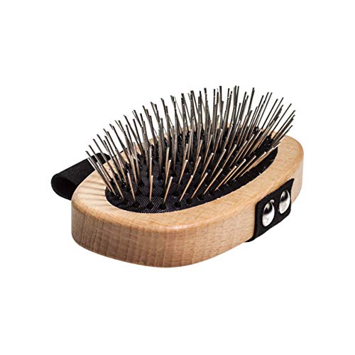 Langhaarbürste für Hunde - mit abgerundeten Metallzinke, vegan, mit Buchenholz aus nachhaltiger Forstwirtschaft, Made in Germany, BÜRSTE LANGHAAR von LILA LOVES IT Cover