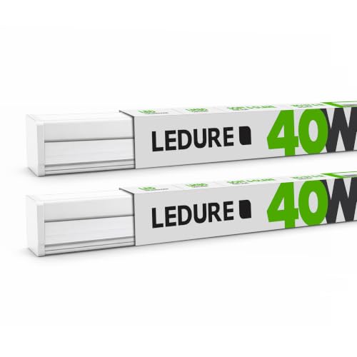 Image of LEDURE Comet 40W LED Batten Light 4 Feet | Pack of 2 | High Brightness 4000 Lumens | Warm White (3000K)| Wall Ceiling LED Tubelight for Home, Living Room, Bedroom, Study