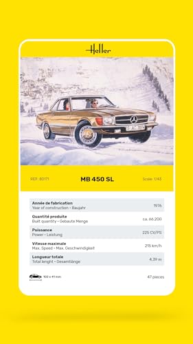 Heller 80171 MB 450SL 1/43 miniatura 6
