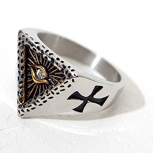 Bague acier titane homme aux finitions de joaillerie rétro chic - 2