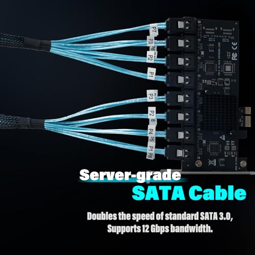 Image of 16-Port SATA Expansion Card (PCIe 3.0 x1 to 6Gbps SATA Card), Compatible with Windows /Mac /Linux /NAS