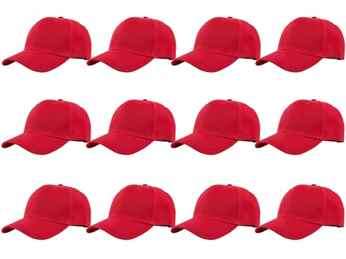 Image of Gelante Plain Blank Baseball Caps Adjustable Back Strap Wholesale LOT 12 PC'S