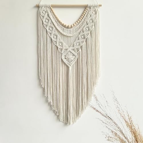 guzhiou Macrame Wall Hanging Boho Geometric Woven Tapestry Cotton...