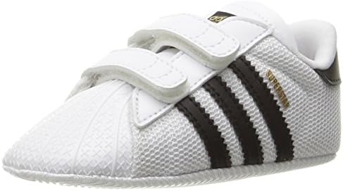 adidas Originals unisex child Superstar Sneaker, Core White/Black/White, 5 Toddler US