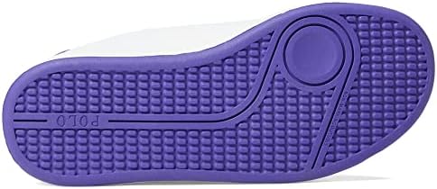 POLO RALPH LAUREN Girl's Heritage Court Bear EZ (Little Kid) White Smooth/Purple School Girl Bear 12 Little Kid M | Image 2