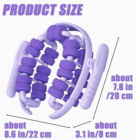 Hikiwin Cellulite Remover for Legs, Anti Cellulite Roller and Lymphatic Drainage Massager, Massage Roller for Muscle Recovery, Body Sculpting Massager Tool, Violet, 1 Piece