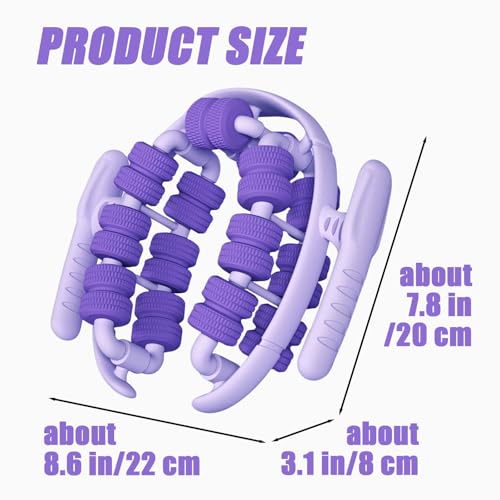 Hikiwin Cellulite Remover for Legs, Anti Cellulite Roller and Lymphatic Drainage Massager, Massage Roller for Muscle Recovery, Body Sculpting Massager Tool, Violet, 1 Piece