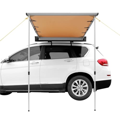 Car Side Awning Vehicle Awning Retractable Car Side Awning Car Awning with Waterproof Storage Bag Suitable for Truck SUV Van Campers