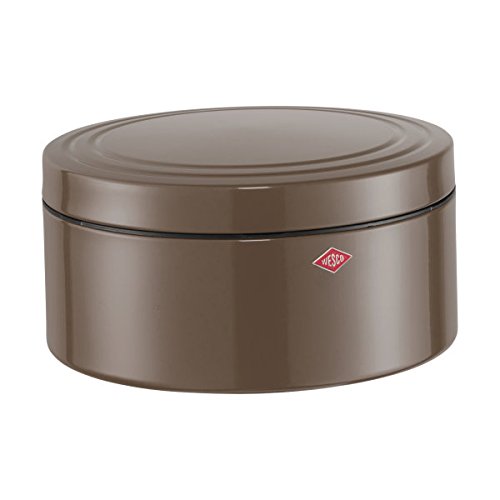 Wesco 324-402-57 Cookie Box – German Designed - Steel Cookie Tin for Kitchen/Storage Container, Warm Grey