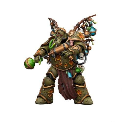 Image of JOYTOY Warhammer The Horus Heresy 1 /18 Action Figures Death Guard Biologus Putrifier with Injector Pistol and Hyper Blight Grenade Model Birthday Gifts JT03981