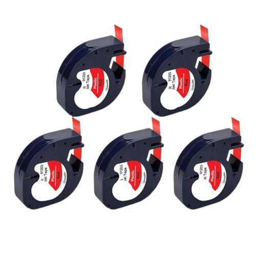 ���x���e�[�v LT-100H ���x�����[�J�[ 5 �p�b�N 12mm 91201 91202 12267 91222 91332 91200 91203 �ƌ݊���������܂�(Plastic Red)