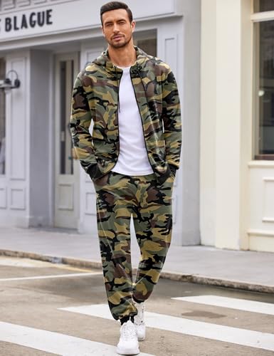 COOFANDY Sweatsuits for Men 2 Piece tracksuit Sets Full Zip Hoodie Sweatpants for Men Casual Sports Jogging Suits S-4XL3