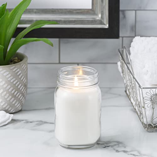 Mason Jar Candle Farmhouse Decor | Fresh Scented Candle With Clean Burning Soy Wax Blend | Long Lasting Aromatherapy Candle For Home Fragrance| Kitchen Candle Jar With Lid, 12 Oz #TOP1