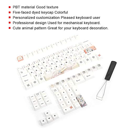 Image of Aiterwu Five-Faced Dyed Wear Resistance Mechanical Keyboard Keycap Full Set for Mechanical Keyboard (Lion)