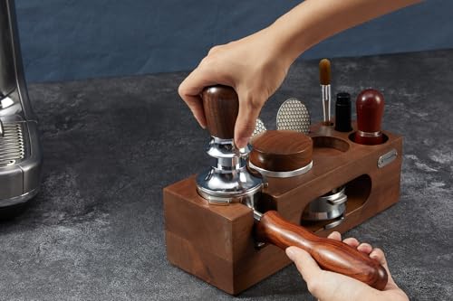 Image of 54mm Tamper Replacement for Breville tamper Adjustable Depth The espresso tamper made of Stainless Steel and Solid wood it's a good Coffee Tamper for Home espresso barista(53.3mm)