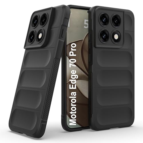 Image of Zapcase Back Case Cover for Motorola Edge 70 Pro | Compatible for Motorola Edge 70 Pro Back Cover | Liquid Silicon Magic Case with Camera Protection | Black