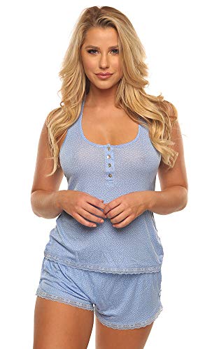 Image of Velvet Kitten Sweetness Short Sexy PJ Camisole Set Pajama Sleep Shirt Sleepwear