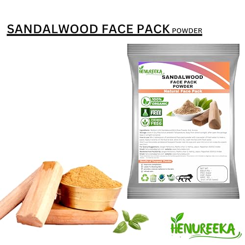 Image of Organic Face Pack Powder Combo Of Sandalwood (chandan), Rose Petal,Multani Mitti, Orange Peel, Neem Leaf And Kasturi Turmeric Powder for Face and Skin Care (50gm Each Packet)300gm