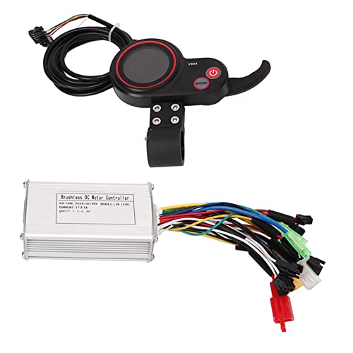 BuyWeek Kit Controller Brushless Bici Elettrica per KUGOO M4 Controller Motore Brushless 24V 36V 48V 250W 350W 17A a 3 modalità con V889 Kit Display LCD per Scooter Elettrico