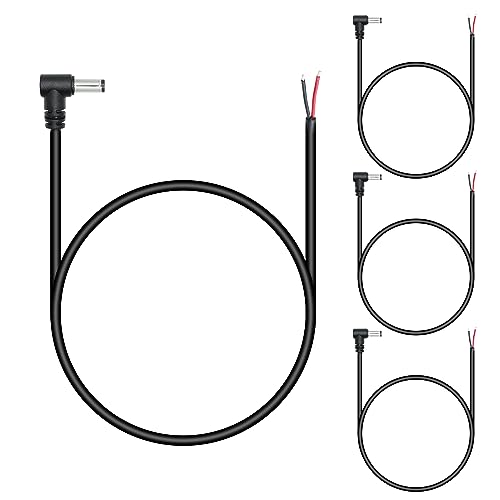 Cable de alimentación macho CC para organizar cables de cámaras de seguridad detrás de muebles