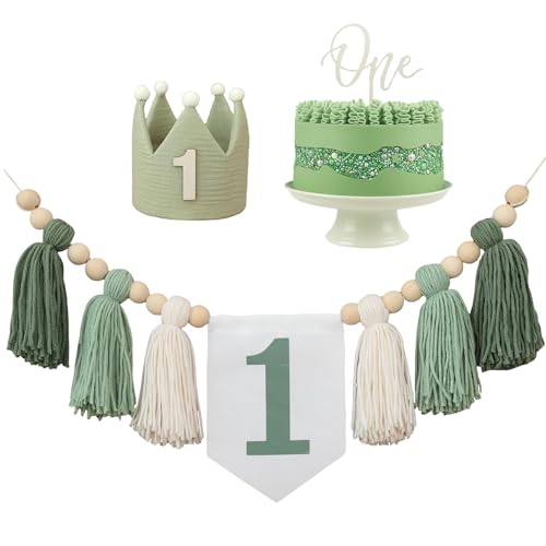 GlamRays 1 cumpleaños Silla Alta Banner