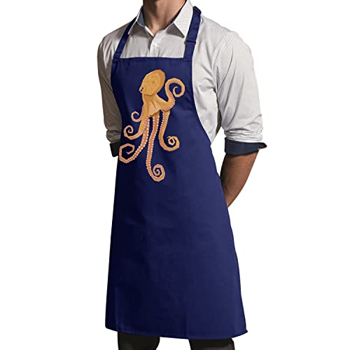 Tablier cuisine pieuvre lavable pour cuisiner sans taches de sauce