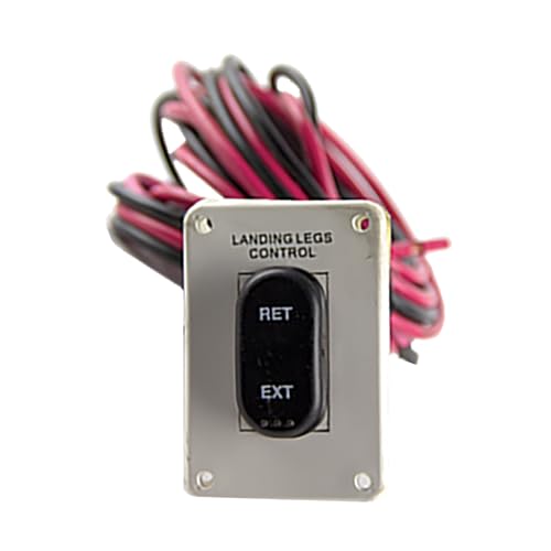 Lippert Replacement Power RV Landing Gear White IP-Rated Switch with Plate & Wiring Harness for 5th...