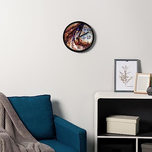 Horloge murale marbre brillant de luxe grand format design silencieux - 7