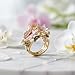 Kfwfuaee Colorful Drip Oil Butterfly Shaped Rings in Alloy Materials Tarnish for Everyday Fashion and Elegant Symbolism Fash