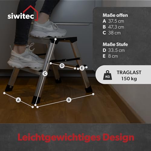 Wohnwagen Trittstufe Siwitec Aluminium Trittleiter 2 Stufen Klapptritt