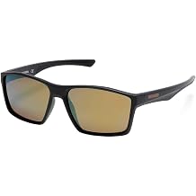 Men&rsquo;s Square Sunglasses &ndash; Matte Black Frame with Bordeaux Mirror Lenses & Temple Grip, 100% UV Protection