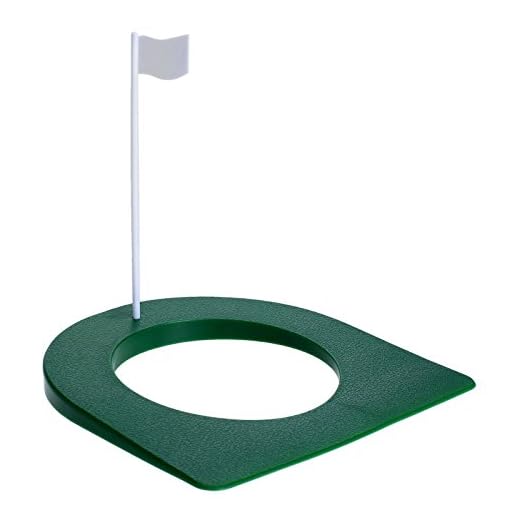 MUXSAM 1Pc Golf Practice Putting Cup Mat with Hole and Flag Plastic for Indoor Outdoor Office Garage Yard Golf Putting Green Regulation Cup Practice Training Aids