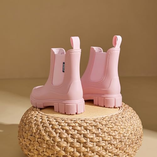 Image of WOWSTICK Women's Ankle Rain Boots Waterproof Lightweight Slip Resistant Fashion Garden Booties