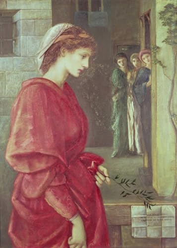 Tableaux peinture sur toile Béatrice par Burne-Jones 60x90cm déco