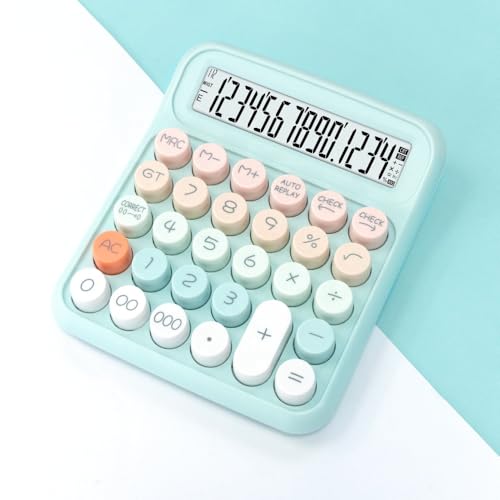 Image of Arsenio New Colorful Mechanical Calculator Easy to Press Button 12 Digit Large Display Calculator for School Office Business Home (Multicolor) (Design-07)