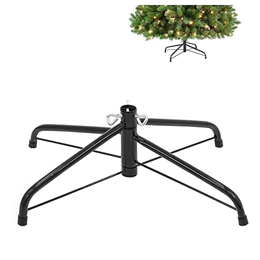 Suporte de árvore de Natal para suporte dobrável de árvore artificial, base de suporte de árvore de natal de substituição para árvores artificiais de 1,2 a 2,5 m, serve para poste de árvore de 1,5 a 3,25 cm, preto