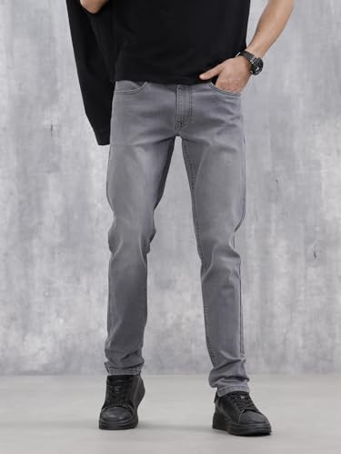 Image of WROGN Men's Slim Fit Jeans | Mid Rise | Jeans for Man