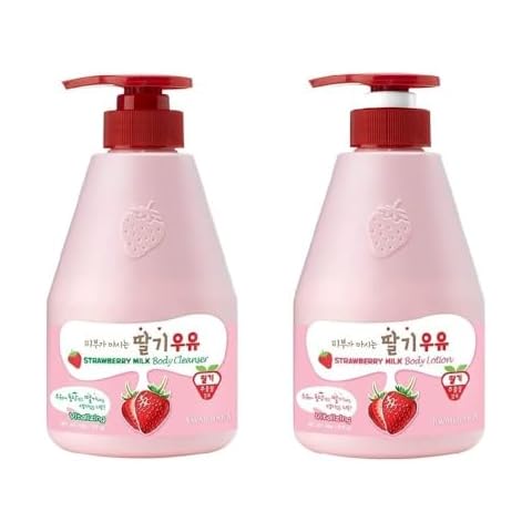 WELCOS KWAILNARA Strawberry Milk Body Wash and Body Lotion Set (560 g / 19.75 oz. each) Cover