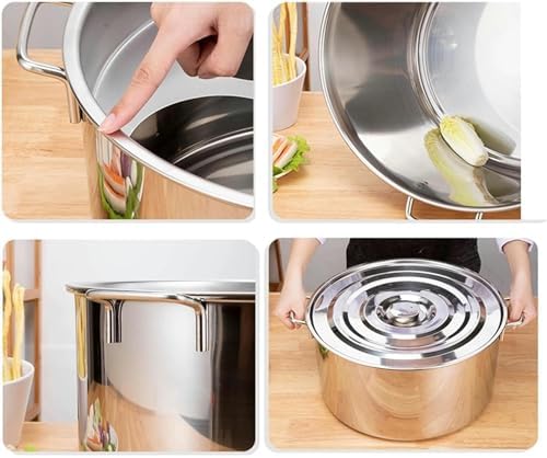 Stockpots Heavy Duty Pasta Cooker, Stainless Steel Multi-Cookware Set W/Inserts Colander Cooktops for Home Kitchen Commercial Restaurant, Multipots * Pasta Pots.D-5Holes