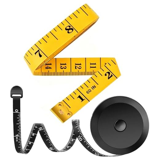 Auto-Retract Body Measuring Tape 60" (2-Pack) – for Fitness, Weight Loss, Sewing, Tailoring & Craft Measurements,Yellow+Black