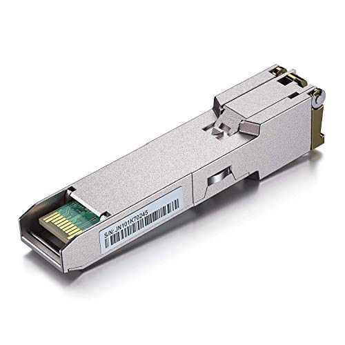 Image of 10Gtek 10 /100 /1000Base-T Copper SFP, Auto-Negotiation SFP to RJ45 Mini-GBIC Transceiver for Cisco GLC-T /SFP-GE-T, Pack of 4