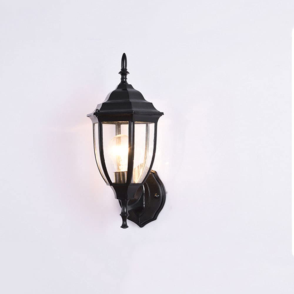 SXSCARKX European Retro Industrial Country Wall Sconce Hexagonal Side Die-cast Aluminum Lamp Body IP65 Waterproof and Dustproof Outdoor Patio Light for Front Door Garage Villa