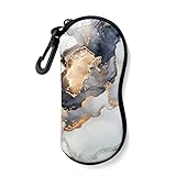 Picture of ZAXMEY Sunglasses Soft Case with Carabiner Ultra Light Neoprene Zipper Eyeglass, Grey Marble