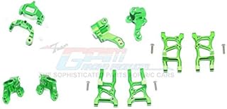 GPM for Traxxas Ford GT 4-Tec 2.0 (83056-4) Upgrade Parts Aluminum Front Lower Arms, Rear Lower Arms, Front+Rear Knuckle Arms, Front C Hubs Combo Packs - 18Pc Set Green