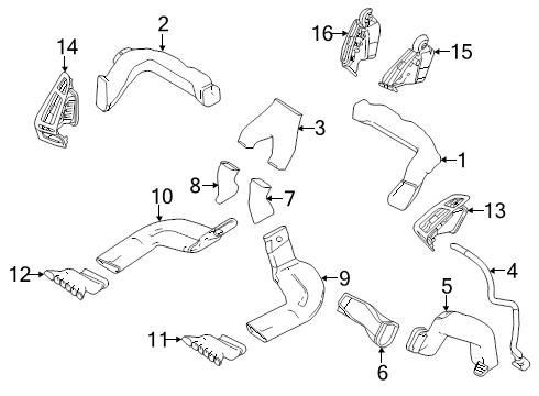 Interior Dash Parts Oem New Genuine 2012 2014 Ford Focus Driver Side Dashboard Air Ac Heater Vent Khkoti Fi