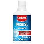 Colgate Peroxyl Antiseptic Mint Flavour 300ml Mouthwash, Relieves Minor Mouth and Gum Irritations, (Pack of 1)