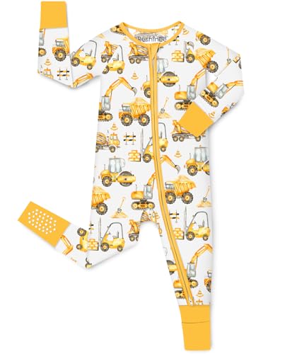 Image of babee Reshinee Bamboo Viscose Baby Convertible Footie Pajama, Zipper Pajamas for Baby Boys & Girls, Sleep & Play Footed
