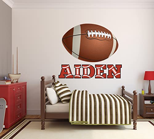 Football Wall Decal Personalized Name Wall Decals For Boys Room Football Wall Decor Art Sport Kids Bedroom Decor Wall Sticker #TOP2