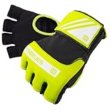 Sanabul Gel Boxing Hand Wraps for Men & Women Muay Thai MMA Kickboxing Quick Wraps Boxing Inner Gloves Wrist Knuckle Protection, Neongreen/White, S/M